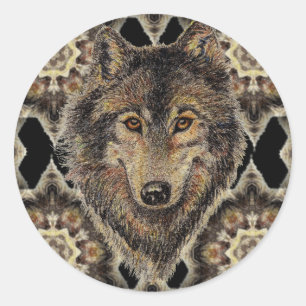 Wolf, Wolves, Wild Animal, Nature, Classic Round Sticker