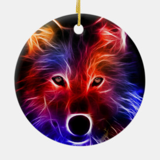 Wolf Wonder Ceramic Tree Decoration