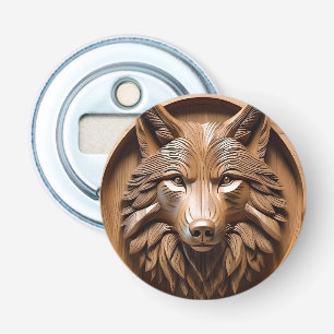 Wolf Wood Carving, Bottle Opener