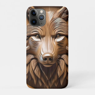 Wolf Wood Carving, iPhone 11 Pro Case