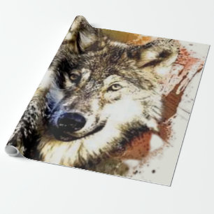Wolf wrapping paper