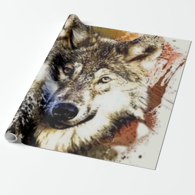 Wolf   wrapping paper (Unrolled)