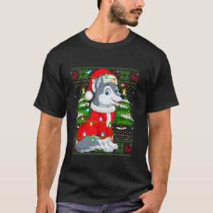 Wolf Xmas Sweater Style Ugly Santa Wolf Christmas