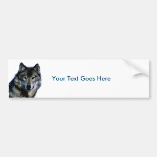 Wolf Your Own Text Bumper Sticker