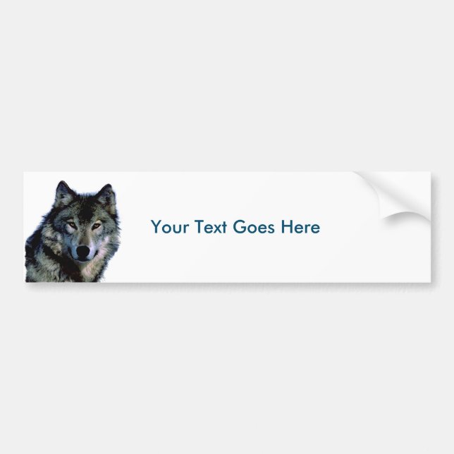 Wolf Your Own Text Bumper Sticker (Front)