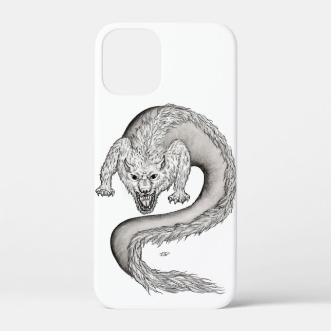 Wolfdragon black and white design Case-Mate iPhone case (Back)