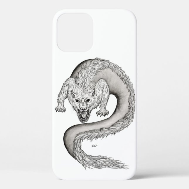 Wolfdragon black and white design Case-Mate iPhone case (Back)