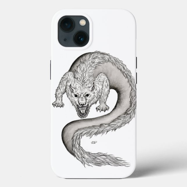 Wolfdragon black and white design Case-Mate iPhone case (Back)