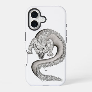Wolfdragon black and white design iPhone 16 case