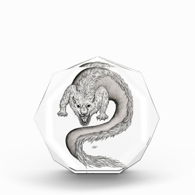 Wolfdragon black and white design photo block (Front)