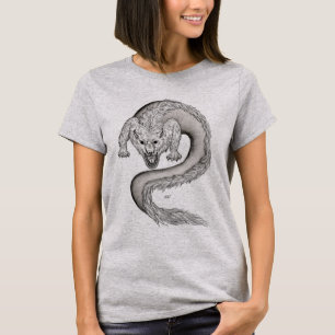 Wolfdragon black and white design T-Shirt