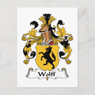 Wolff Family Crest Postcard