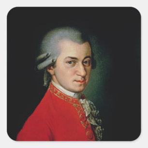 Wolfgang Amadeus Mozart, 1818 Square Sticker