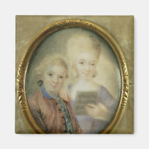 Wolfgang Amadeus Mozart  and his sister Magnet