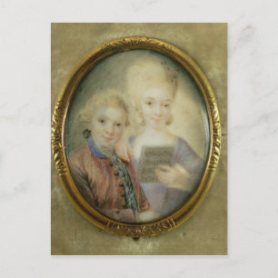 Wolfgang Amadeus Mozart and his sister Postcard