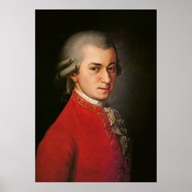Wolfgang Amadeus Mozart Art Poster (Front)