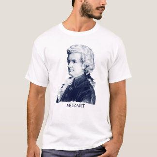 Wolfgang Amadeus Mozart, blue T-Shirt
