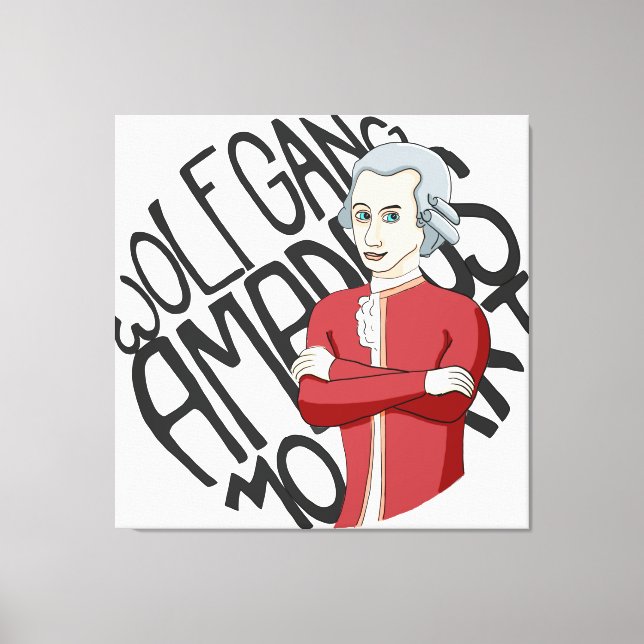 Wolfgang Amadeus Mozart Canvas Print (Front)