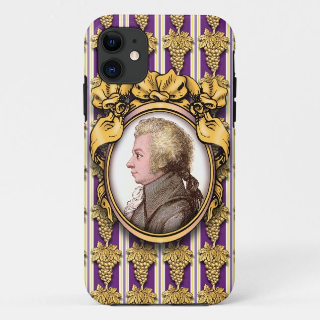 Wolfgang Amadeus Mozart Case-Mate iPhone Case (Back)