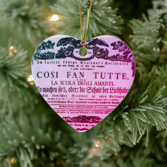 ♥ Wolfgang Amadeus Mozart Herz Oper Cosi fan tutte Ceramic Tree Decoration (Tree)