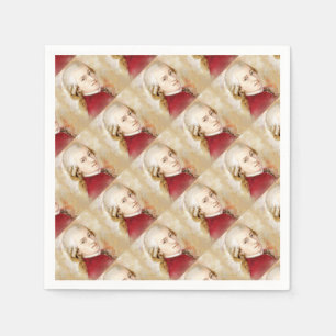 Wolfgang Amadeus Mozart in watercolor Napkin