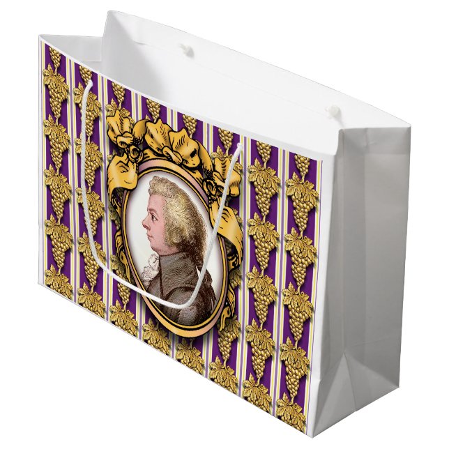 Wolfgang Amadeus Mozart Large Gift Bag (Front Angled)