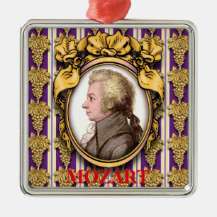 Wolfgang Amadeus Mozart Metal Tree Decoration