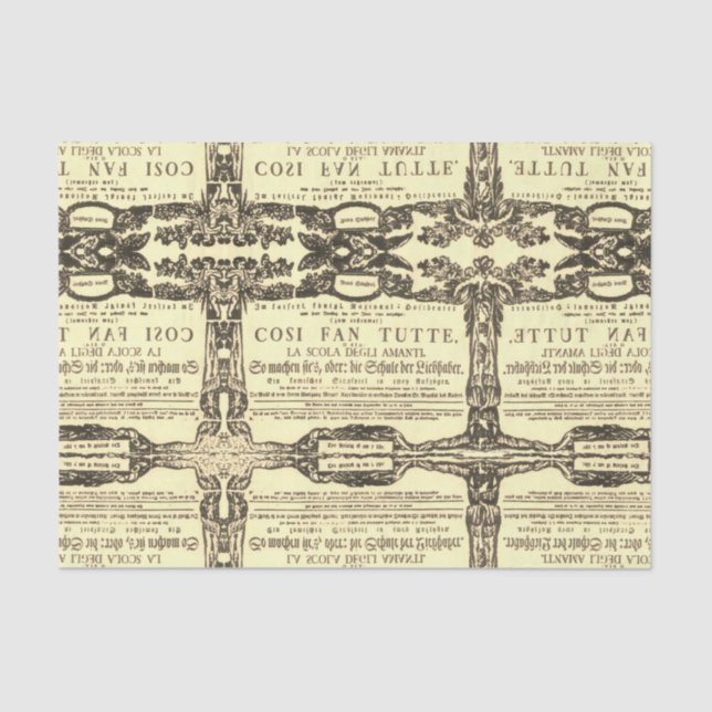 ♥ Wolfgang Amadeus Mozart Oper Cosi fan tutte Tissue Paper (Front)