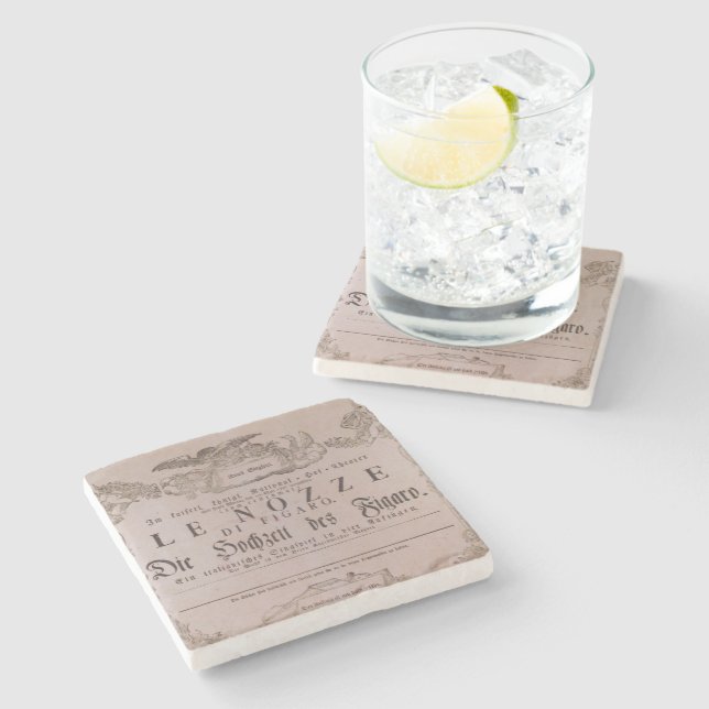 Wolfgang Amadeus Mozart, Opera - Le nozze di Figar Stone Coaster (Side)