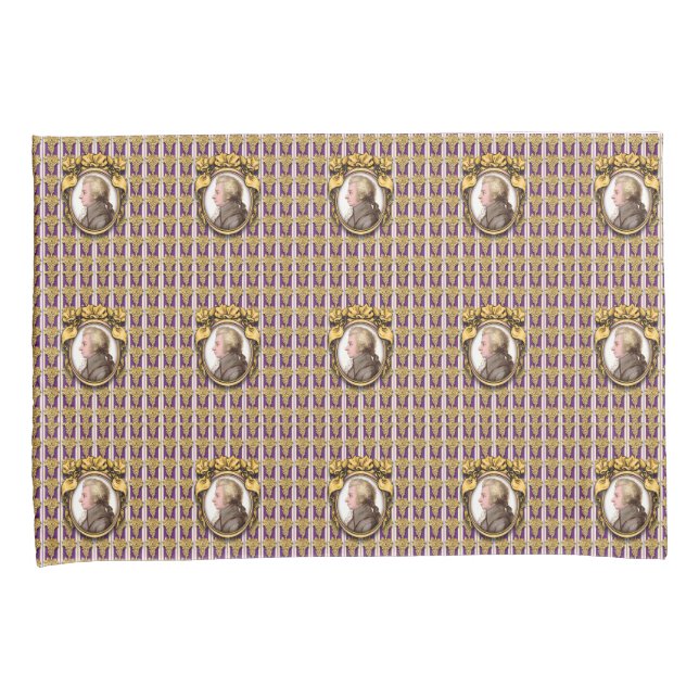 Wolfgang Amadeus Mozart Pillowcase (Front-Right)