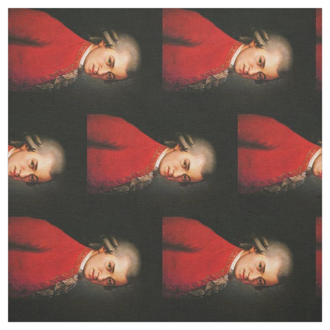 Wolfgang Amadeus Mozart portrait Fabric (Swatch)