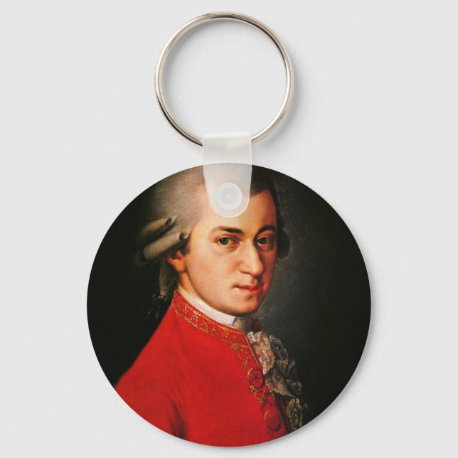 Wolfgang Amadeus Mozart portrait Key Ring (Front)