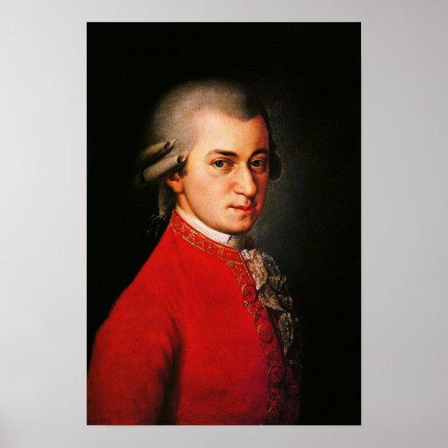 Wolfgang Amadeus Mozart portrait Poster (Front)