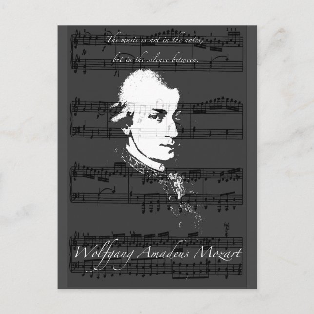 Wolfgang Amadeus Mozart Postcard (Front)