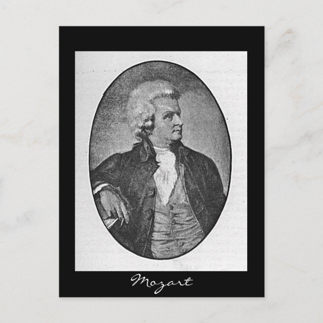 Wolfgang Amadeus Mozart Postcard (Front)