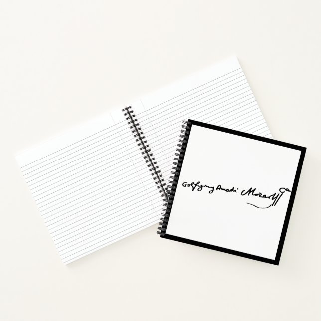 Wolfgang Amadeus Mozart signature Notebook (Inside)