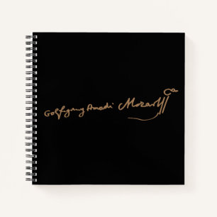 Wolfgang Amadeus Mozart signature Notebook