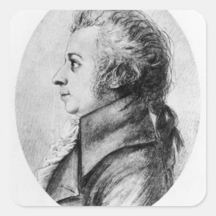 Wolfgang Amadeus Mozart Square Sticker