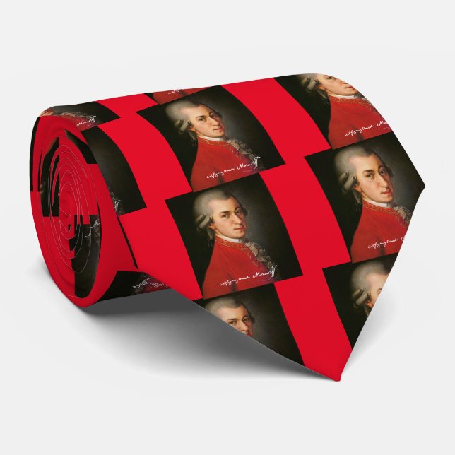 Wolfgang amadeus mozart tie (Rolled)