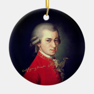 Wolfgang Amadeus Mozart with signature Ceramic Tree Decoration