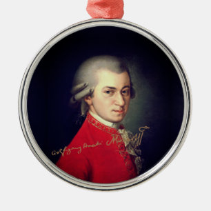 Wolfgang Amadeus Mozart with signature Metal Tree Decoration
