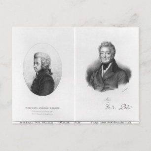 Wolfgang Amedeus Mozart  and Ferdinando Paer Postcard