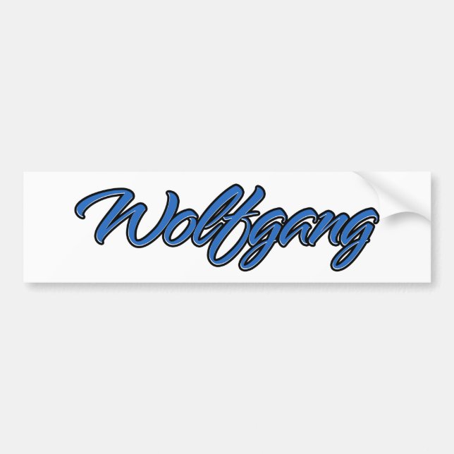 Wolfgang Name blue Aufkleber Sticker Autoaufkleber (Front)