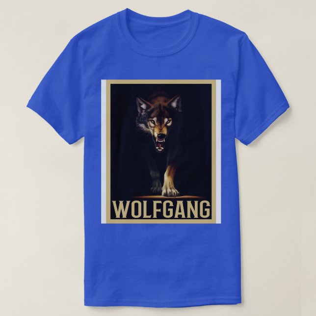 Wolfgang Wolf Outfit On The Name Day With Name 3 T-Shirt (Design Front)