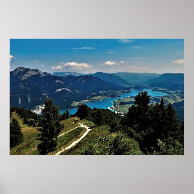 Wolfgangsee and Mountains  Poster (Front)