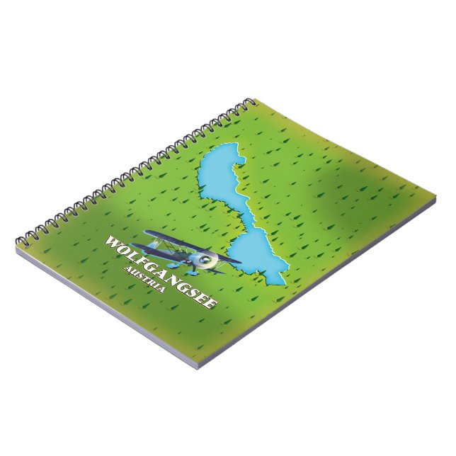 Wolfgangsee Lake Austria lake map Notebook (Left Side)