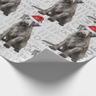 Wolfhound dog Santa Christmas for Dog Lovers Wrapping Paper