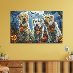 Wolfhound Halloween Spooky Canvas Print