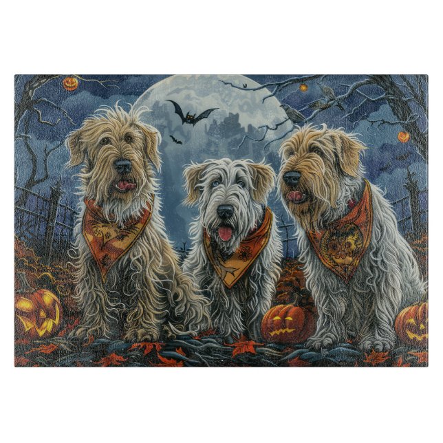 Wolfhound Halloween Spooky Cutting Board (Front)