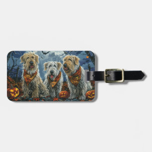 Wolfhound Halloween Spooky Luggage Tag